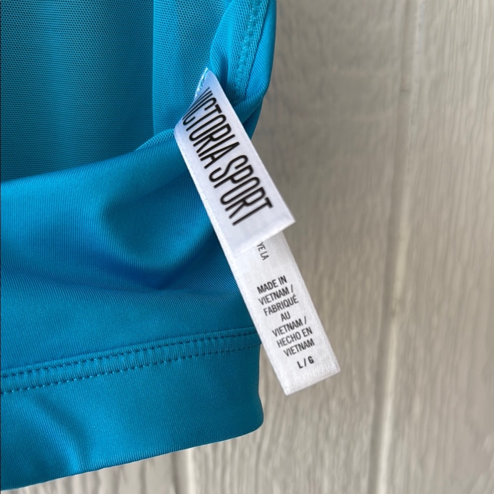 NWT Victoria's Secret Sport Blue Strappy Sports Bra size L - Picture 4 of 5